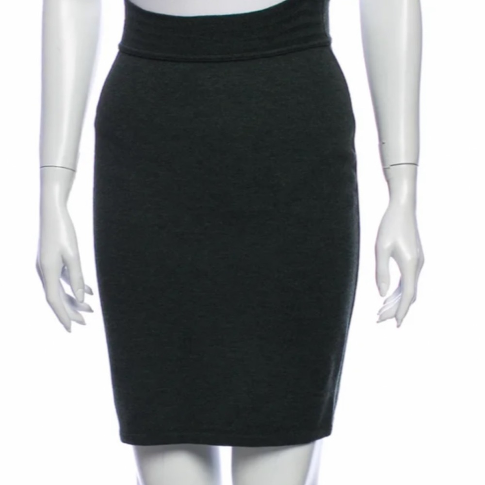 Alaia vintage gray wool skirt